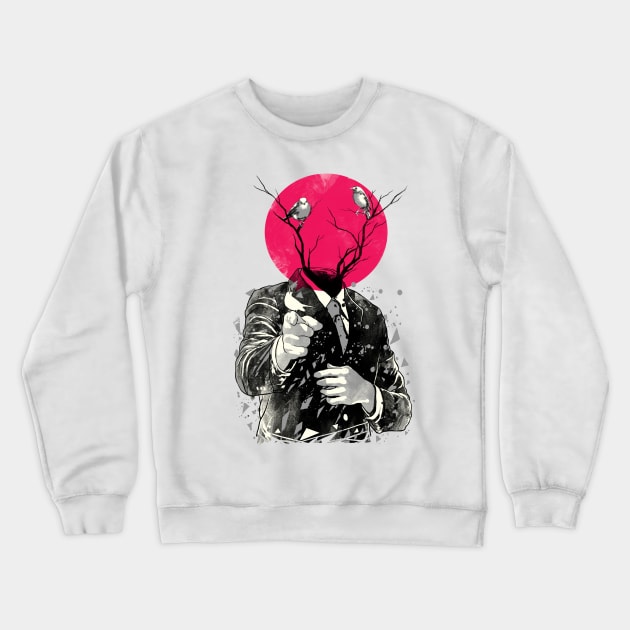 Whisper Birds Crewneck Sweatshirt by carbine